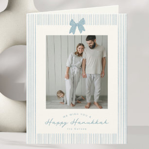 Zachte moderne Hanukkah fotokaart Feestdagen Kaart
