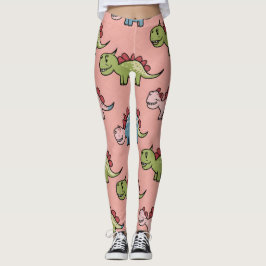 Zachte naadloze dinosauruspatroon leggings