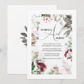 Zachte natuurlijke bruiloft uitnodiging (Voorkant / Achterkant)