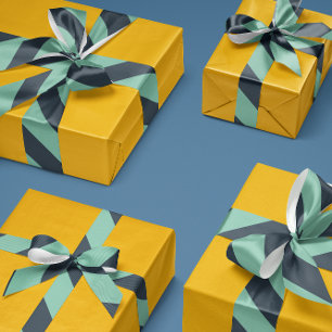 Zachte Navy en Mint Groene Brede Streep Grosgrain Lint