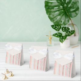 Zachte Neutrale Strepen Favor Doos Bedankdoosjes