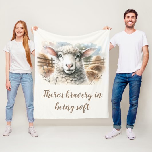 Zachte ooi: Zachte wolschapen Fleece Deken (In situ)