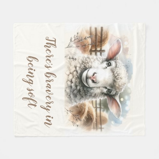 Zachte ooi: Zachte wolschapen Fleece Deken (Voorkant (Horizontaal))