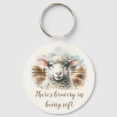 Zachte ooi: Zachte wolschapen Sleutelhanger (Voorkant)