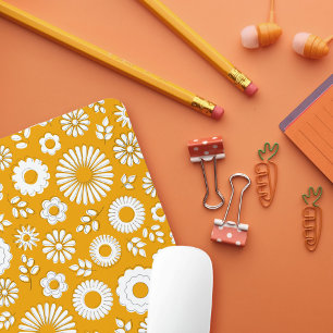 Zachte oranje zomerbloemen muismat