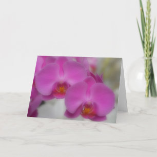 Zachte orchidee bloesems Note Kaart