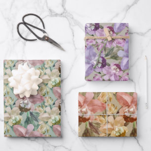 Zachte Orchideeën Tuin Inpakpapier Vel