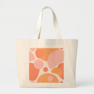 Zachte organische vormen artistieke print grote tote bag