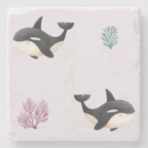 Zachte Orka Walvis Patroon Oceaan Zeeleven Kinderk