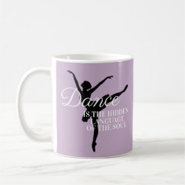 Zachte Paarse Ballerina Silhouet Danscitaat Koffiemok