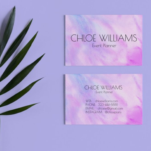 Zachte Paarse blauwe schilferende Abstracte Waterv Visitekaartje