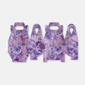 Zachte Paarse Bloem Bedankdoosjes (Uitgevouwen)