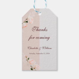 Zachte paarse en grijze effecten cadeaulabel