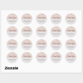 Zachte paarse en grijze effecten met bloem ronde sticker (Vel)