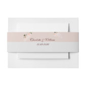 Zachte paarse en grijze effecten met bloem uitnodigingen wikkel (Voorkant Voorbeeld)