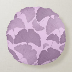 Zachte Paarse Ginkgo Botanische Droom 1 Rond Kussen