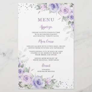 Zachte Paarse Lavendel Bloemen Groen Menu Blad