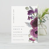 ZACHTE PAARSE LILA FLORAAL BEWAREN DE DATUM KAART (Staand voorkant)