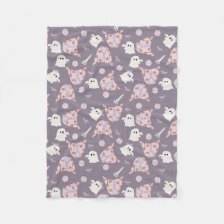 Zachte Paarse Spook Trui Patroon Knuffel Baby Deke Fleece Deken