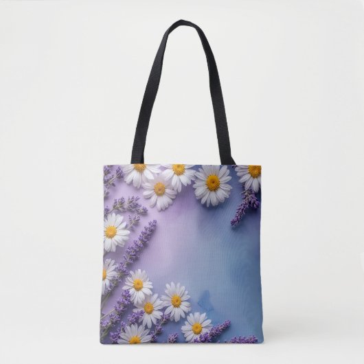 Zachte Paarse tuin Canvas tas (Voorkant)