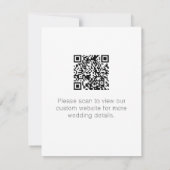 Zachte Paarse & Witte Save The Date QR Code (Achterkant)
