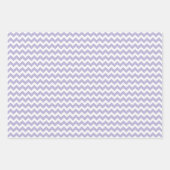 Zachte Paarse & witte strepen Polka Dot Chevron Inpakpapier Vel (Voorkant 3)