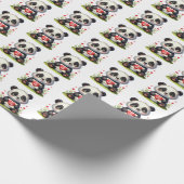 Zachte panda beer valentijn tegels patroon cadeaupapier (Hoek)