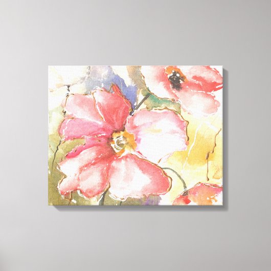 Zachte papaver I Canvas Afdruk (Voorkant)