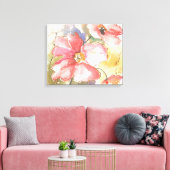 Zachte papaver I Canvas Afdruk (Insitu (Woonkamer))