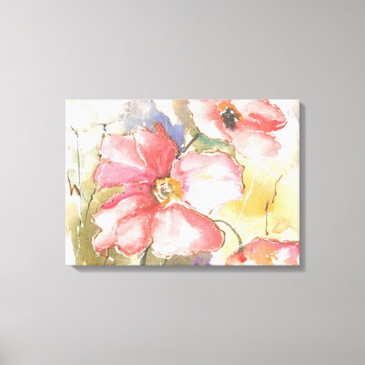 Zachte papaver I Canvas Afdruk (Voorkant)