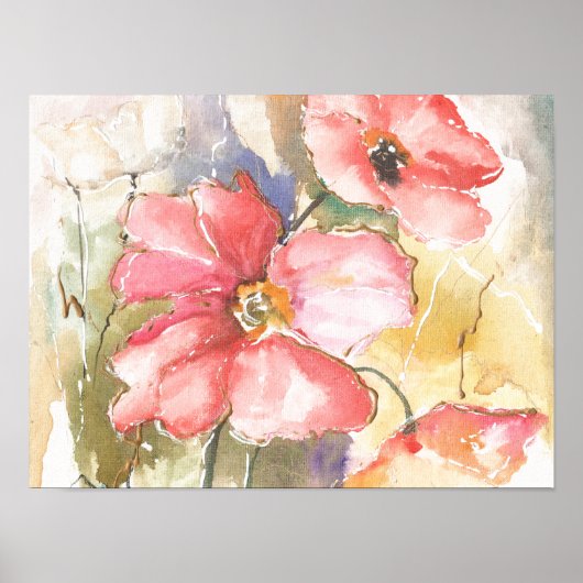 Zachte papaver I Poster (Voorkant)