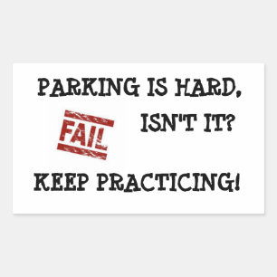 Zachte parkeergelegenheid Aanmoediging Rechthoekige Sticker