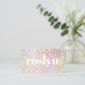Zachte pasta Glitter Holographic Iridescent make-u Visitekaartje (Staand voorkant)