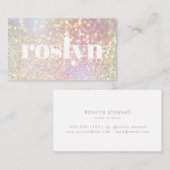 Zachte pasta Glitter Holographic Iridescent make-u Visitekaartje (Voorkant / Achterkant)