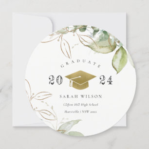 Zachte pasta Gold Green Foliage Graduage Cap Kaart