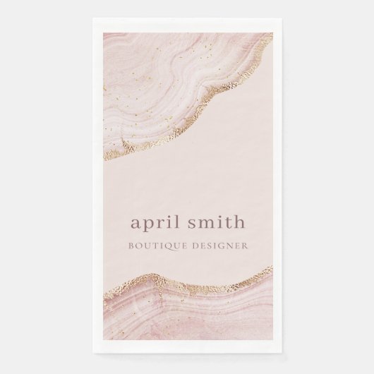 Zachte pasta, Roos goudkleurige marmer Servet (Voorkant)