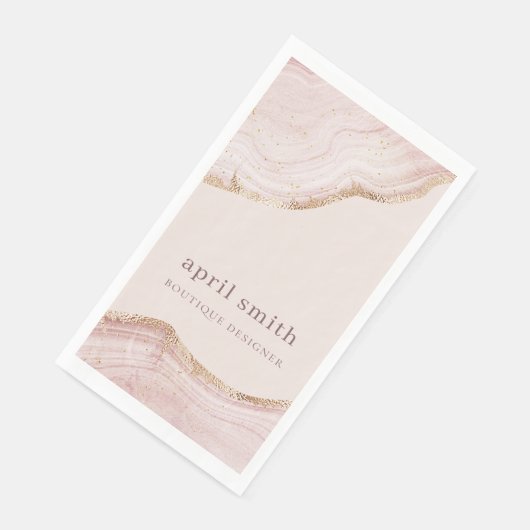 Zachte pasta, Roos goudkleurige marmer Servet (Hoek)
