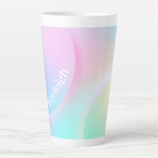 Zachte pasta voor regenbooggradiënt latte mok (Voorkant)