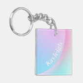 Zachte pasta voor regenbooggradiënt sleutelhanger (Voorkant Links)