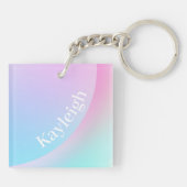 Zachte pasta voor regenbooggradiënt sleutelhanger (Achterkant)