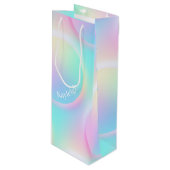 Zachte pasta voor regenbooggradiënt wijn cadeautas (Voorkant Gekanteld)