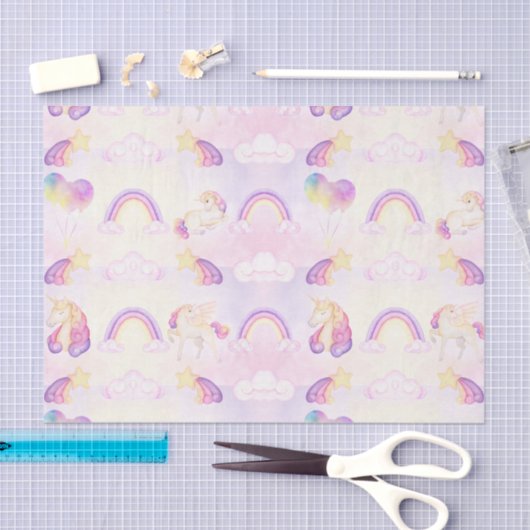 Zachte pasta's en regenbogen tissuepapier (Craft)