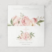 Zachte pasta's Roos Floral Cross Bunch Baptisme (Buitenkant ongevouwen)