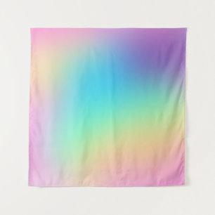 Zachte pasteiachtige regenbooggradiënt wandkleed