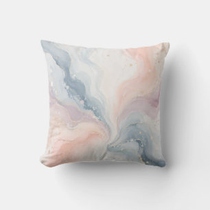 Zachte Pastel Abstracte Wervelende Worp Kussen