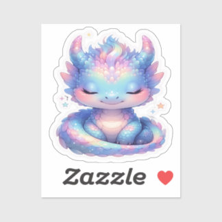 Zachte Pastel Baby Draak Sticker