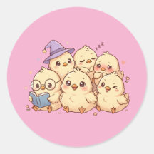Zachte Pastel Baby Kuikens Stickerblad