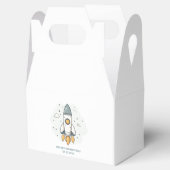 Zachte Pastel Beige Raketschip Bedankdoosjes (Geopend)
