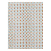 Zachte pastel blauw bruin Kerst peperkoek mannen Tafelkleed (Voorkant)