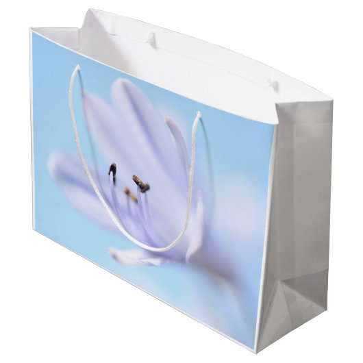 Zachte Pastel Blauw Paarse Vloer Groot Cadeauzakje (Achterkant Gekanteld)